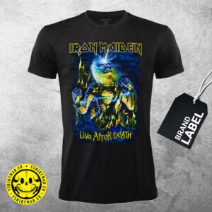 T-Shirt Music Iron Maiden - Live after death - RIM008 - Label