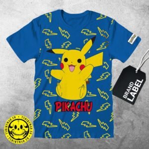T-Shirt  Pokemon  Pikachu' Blu - APPB  - Label