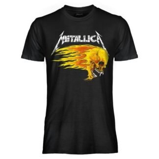 T-Shirt  Metallica - Pushead Flaming Skull - RME11- Label