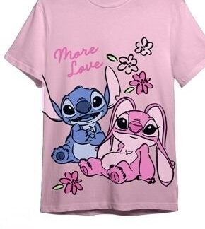 T-shirt Stitch -  BAMBINA - STI01 - Rosa -  Label