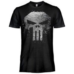 T-Shirt Punisher Marvel Logo Silver - PUN3.NR - Label