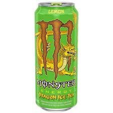 Monster Dragon Ice Tea Lemon, energy drink al limone da 473ml  - Brasiliana